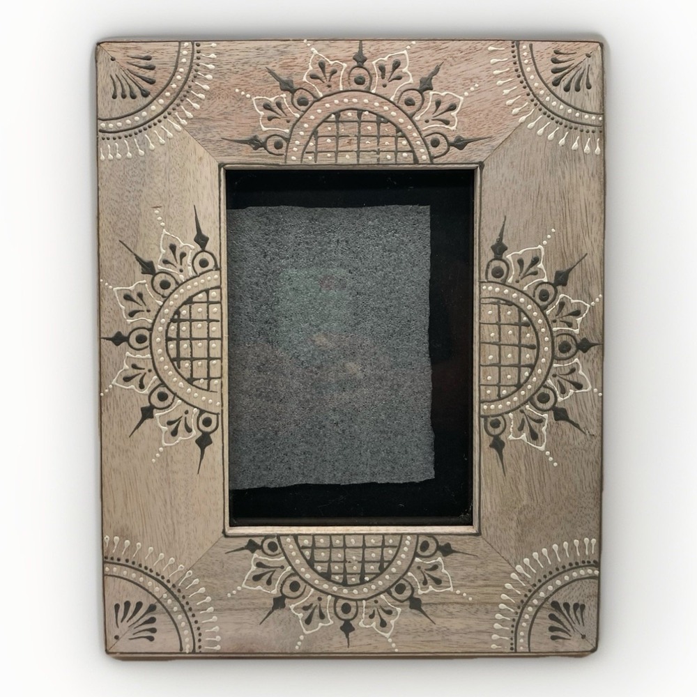 Picture/Photo Frame Boho  with Glass 9 x 1  x 1 for 6.5"x 4.5" Image Decorative